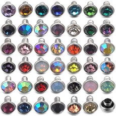 라인스톤 DIY 색상 스터드 4MM 혼합 100세트 스팟 크리스탈 실버 래피드 가죽 리벳 제작용 공예 CZ, 4