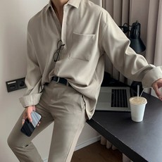 스타일닥터 남성용 긴팔 셔츠 티셔츠 캐주얼 와이셔츠 데일리 긴팔티