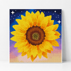 서은이네 보석십자수 캔버스형 소형 30X30cm, 1세트, DT-06 해바라기