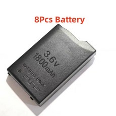PSP1000 PSP 1000 PSP-110 콘솔 게임패드용 1800mAh 리튬 충전식 배터리 팩 3.6V 교체용, CHINA, 8Pcs Battery