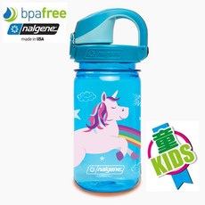 【NALGENE】獨角獸 OTF 兒童運動型水壺 375ml 彈開式水壺 1263-0037, 1個