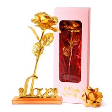 [골드팡] 99.9 24k 순금 러브플라워가든 순금장미+쇼핑백 선물세트 (당일도착) 고급금장미 금꽃 인테리어선물 합격 축하꽃다발 부모님 엄마 생신선물 아내결혼 어버이날 스승의날, 1개