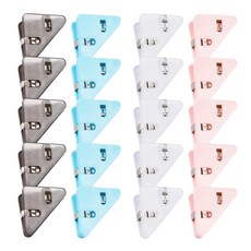 다기능 삼각 모서리클립 20P 서류고정 코너클립 페이지홀더 컬러믹스 책갈피 클립, 4개, 5개입