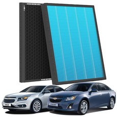 1+1 PM 0.3 에어컨필터 활성탄 블루 초미세먼지, 2개, 크루즈 (11~17) [FCP-02]