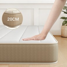 독립 혼합 스프링 매트리스 바닥 매트리스 슈퍼싱글/퀸 사이즈, 20cm, 흰색