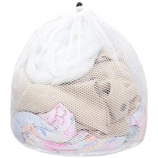 束口拉繩洗衣袋 洗衣袋 洗衣網 護衣袋 網隔袋 粗網 拉繩洗衣袋【JJ0537】, 白, 1個