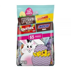 M&M'S SKITTLS 및 기타 부활절 캔디 바구니 스터퍼 버라이어티 팩 120Ct 벌크 백, 65 Count (Pack of 1)