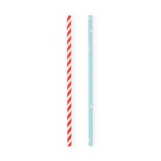 케이크워크 어소티드 스트로 스타 앤 스트라이프 일자형빨대 19.7cm, 1개, 24개입