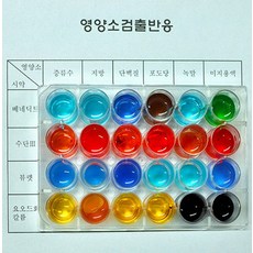 가정학습용 영양소 검출 반응 실험 세트 2인 구성 탄수화물 단백질 지방 확인 도구, 1개