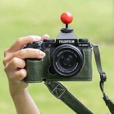 富士相機保護套 XT5 XT30二代 XS2 XS10 XT20 相機包 底座包 皮套 保護殼 配件, 1個, 墨綠色【荔枝紋-保護套】,富士XS20