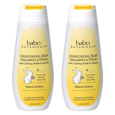 바보보타니컬스 보습 차일드 샴푸 & 워시 올인원클렌저 오트밀크 & 카렌듈라, 237ml, 2개