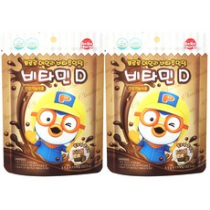 뽀로로 데일리 비타츄잉정 비타민D 초코맛, 52.5g, 2개