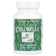 Source Naturals Yaeyama Chlorella® 200mg 300정(1정당 20mg), SourceNaturalsYaeyamaChlorella, 300정, 1개