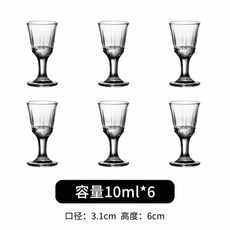 竹木分酒器杯組 附金色刻度量酒杯與時尚杯 6入組 附杯架, 10毫升時尚杯6只, 1個