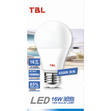 TBL LED 燈泡 16W, 4個, 白光 6500K