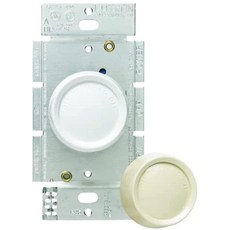 Lutron FSQ-2FH-DK Electronics 회전식 온/오프 팬 스피드 컨트롤 화이트 1개 및 아이보리 손잡이 포함, 1 Count (Pack of 1)