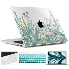 TWOLSKOO 맥북 프로 14인치 케이스 M5 2026 2025-2021 출시 M4 M3 M2 M1 프로/맥스 칩 플라스틱 하드 쉘 및 키보드 커버 액정보호필름 및 트랙패