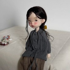 BJD 娃娃 6分 藍豆豆 BJD 素體 SD 娃娃 人偶娃娃, 1個, V白,裸娃不化妝
