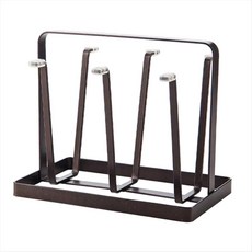 단철 배수구 홀더 유리 병 건조 랙 커피 바 주최자 유리 건조 스탠드 컵 건조 홀더 A, 갈색