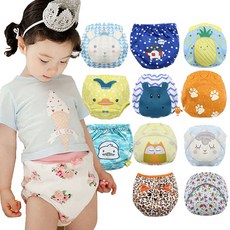 유아 배변훈련팬티 4중방수 무형광 면100% 80호 12종, 1개