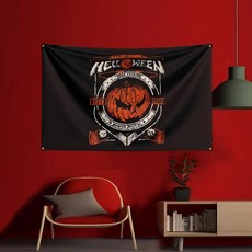헤비 록 밴드 플래그 폴리 에스터 디지털 인쇄 배너 침실 벽 예술 야외 태피스트리 장식, 1개, 11. KK1063