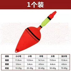 大肚魚漂浮遠投咬鉤變色浮漂套裝, 1個, 小小號 加厚ABS ,一個裝