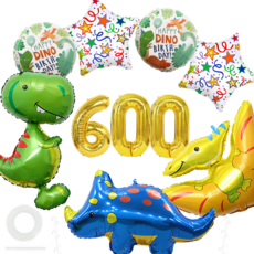 파파 파티 대형 90cm 공룡 풍선 생일 세트, 1세트, 공룡 600