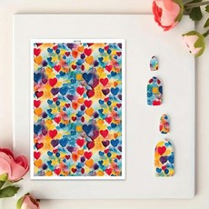 꽃대리석 패턴 폴리머 클레이 수채화 전사지 조각 인쇄 모델링 종이 세라믹 공예 도자기 만들기 도구, 07 MT739