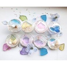 [하랑스쿨] 바다유리 업사이클링 그립톡 DIY 만들기 세트 (10명 재료 세트 UV램프 등 기자재 제공)