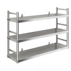 업소용 스텐 벽선반 주방 상부장 오픈 정리대 수납장, 1개, 18. 304특후/길이60폭35높이85삼단, 1단