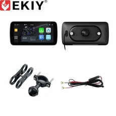 EKIY 6.25인치 휴대용 디지털 오토바이 대시보드 GPS 내비게이션 탈착식 디스플레이 화면 무선 카플레이 모, 01 없음, 01 M5