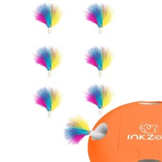 寵物智能打地鼠玩具車，自動逗貓棒狗玩具，解壓磨牙貓咪羽毛玩具, 1個, 羽毛款替換裝（6只裝）