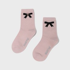 마리떼 키즈 KIDS W CIRCLE LOGO RIBBON SOCKS dark pink 183238, 마리떼 키즈 14