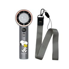 SNOOPY 史努比 101段 冰鎮強力製冷渦輪冰風扇 TF-06 手持USB風扇, 抱抱黑