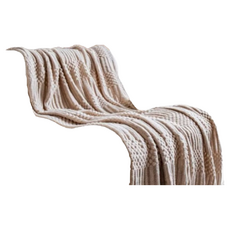 Ohmarket 流蘇針織毯 居家裝飾保暖蓋毯