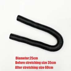자동차 히터 부품 길이 덕트 공기 소음기 파이프 필터 25mm 60cm 트럭 클립 2x VAN 흡기 E용 디젤 스트레치, LBG-25mm-60cm, 1개