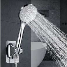 샤워기 거치대 벽부착 간편설치 샤워기 고정 걸이 강력 접착, 쪼아요팍!!, 상세페이지 참조, 1개