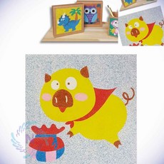 데코샌드 액자만들기 돼지 샌드페이퍼 모래놀이