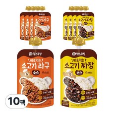 아이꼬야 맘스쿠킹 바로짜먹는 소스 2종 각 5팩 (총10팩) 소고기라구5+소고기짜장5