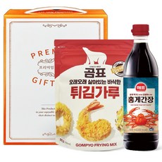 홍게간장500ml+튀김가루510g 식용유선물세트 추석 명절 설선물세트, 1세트