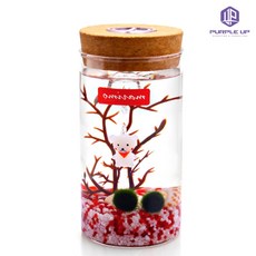 퍼플업 마리모어항꾸미기 마리모수조 마리모어항유리 키우기 미니 집 LED 6.5x12.5cm