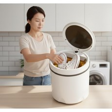 신발세탁기 휴대용 탈수 원룸 가정용 1인용 양말 미니 솔질 행주, 블랙 프리미엄 16면 전체 벽면 나노 헤어라인, 기본 모델명/품번