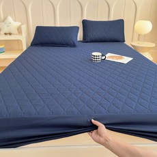 哆哆購 加厚夾棉 隔尿防塵保護套 全包宿舍外貿批發, 1個, 【藏青色】防水牀笠,90*200cm單牀笠【適合5-30cm
