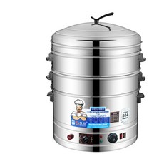 스텐 업소용 전기찜기 대형 전기만두찜기 만두 기계 스테인레스 조리기, 3단, 3단 40cm