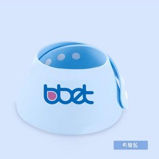 bbat 寶寶浴帽 嬰兒洗頭帽 防水可調節, 巴比象藍色, 1個