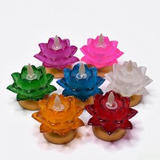 新韻傳音 七品 7日充電款祈願心燈 蓮花電子蠟燭燈 金座 Y205-seven