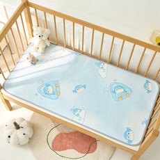 2026新款A類母嬰級豆豆涼蓆涼感親膚嬰兒新生兒寶寶兒童幼兒涼蓆, 1個, 小企鵝【親膚透氣-涼而不冰-可機洗水洗】