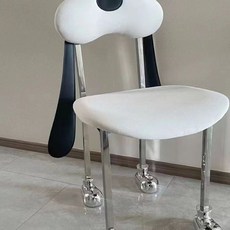 【Shark家具】網紅家居餐椅狗狗卡通兒童創意客廳中古狗狗椅子餐椅家用化妝奶油, 1個