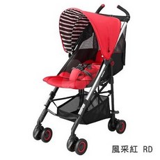 Aprica NEW STICK 挑高型嬰幼兒手推車 輕巧省空間傘車, 風采紅
