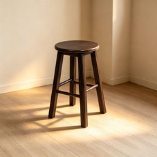 바의자 원목 라운지 나무 카페 체어 등받이없는, 원목 보강 빈티지 50cm